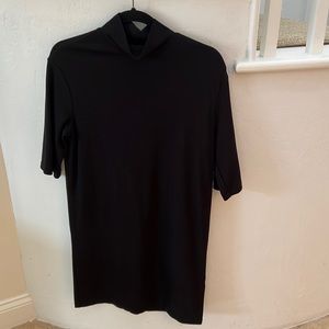 H&M Mock Neck Black 3/4 Sleeve Dress
